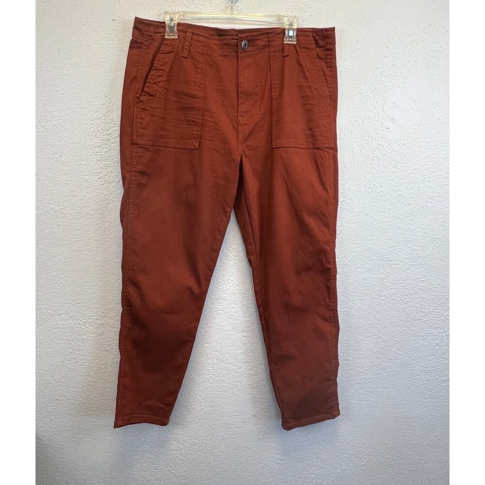 Stitch Star Women's Brownish Orange Stretch Casual Pants - Size 16